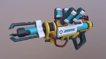 PBR 简模科幻脉冲枪 次世代 SCIFI 辐射炮 脉冲手枪
