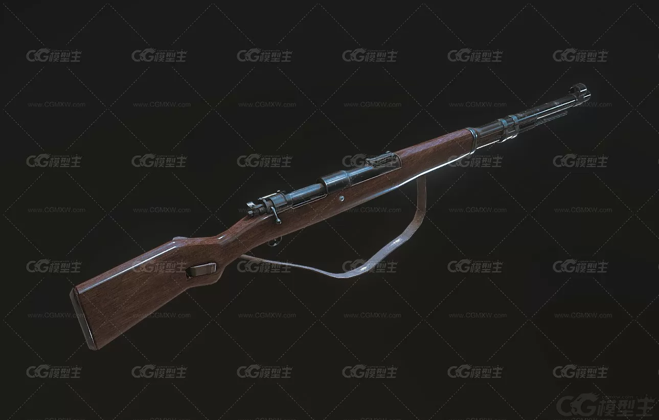 Kar98k步枪 步枪 PBR次世代 毛瑟步枪 卡宾枪 二战武器 后拉式枪 狙击步枪 手动枪械-1