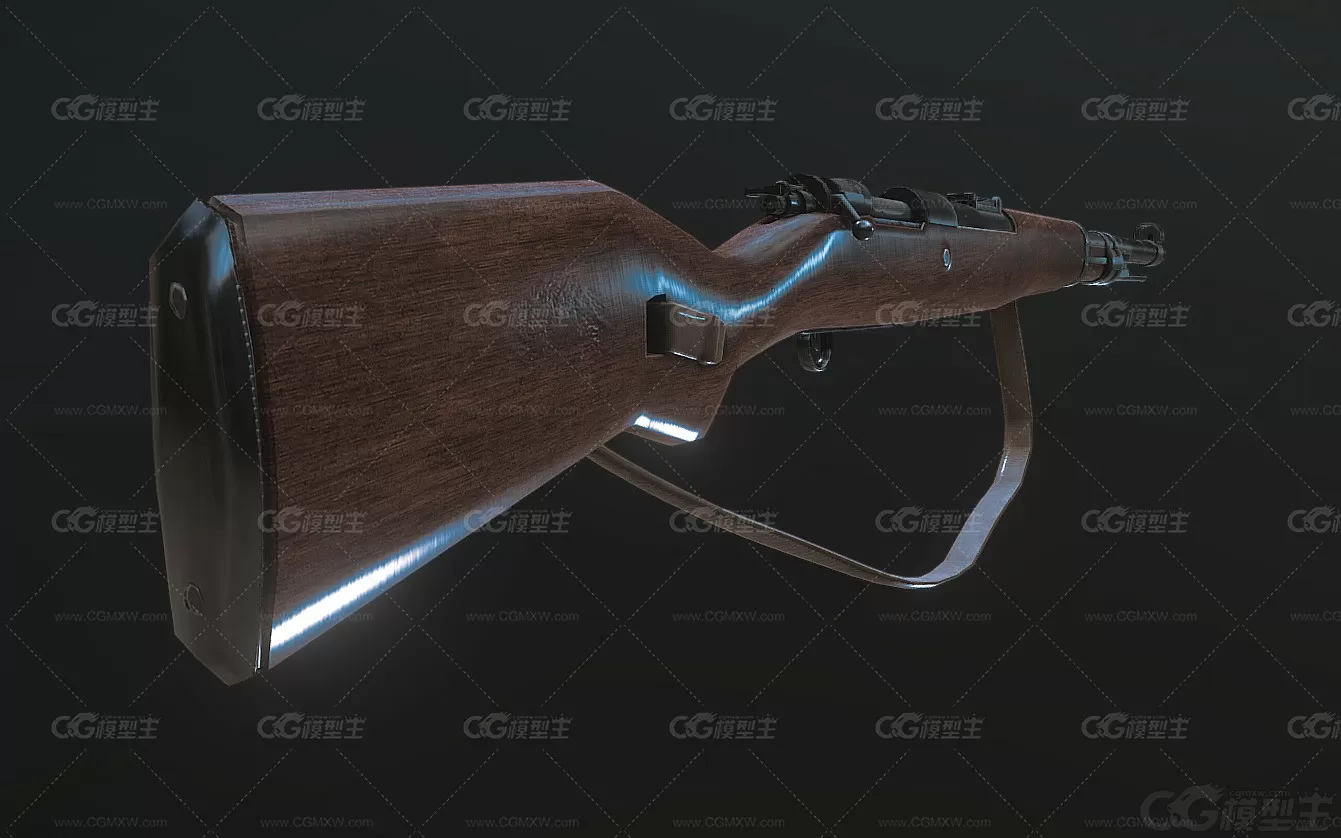 Kar98k步枪 步枪 PBR次世代 毛瑟步枪 卡宾枪 二战武器 后拉式枪 狙击步枪 手动枪械-2