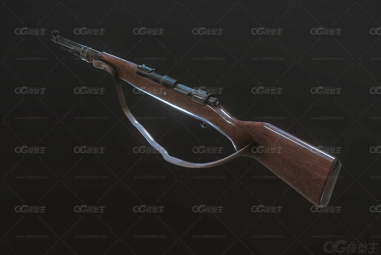 Kar98k步枪 步枪 PBR次世代 毛瑟步枪 卡宾枪 二战武器 后拉式枪 狙击步枪 手动枪械-4