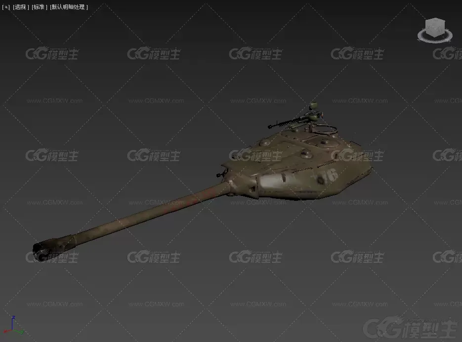 炮塔IS-4M 次时代坦克炮塔 霞飞炮塔 霞飞坦克炮塔3D模型-6