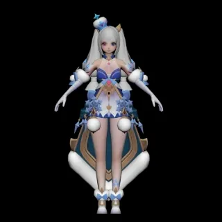 白发动画女孩  小公主 小萝莉 小美女 美少女战士 魔法美少女3D模型
