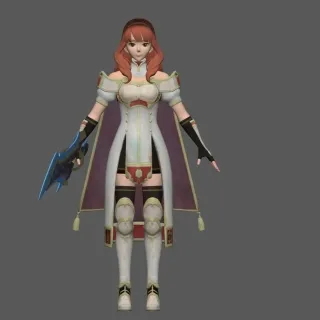 动漫游戏角色女  动画模型