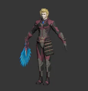游戏男子 射手男动画模型