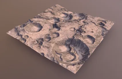 陨石坑火星地貌砂岩火山 环形山山坡火星地形山谷戈壁砂岩山脉星球陆地坑坑洼洼山脉