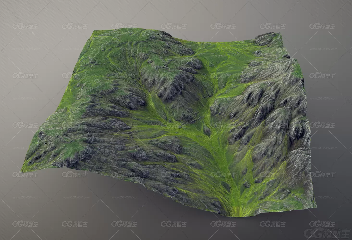自然地理地形 绿色山地 群山环绕 森林 山地 地形 地貌 峡谷 盆地 山地 山峰 大山丘陵-1