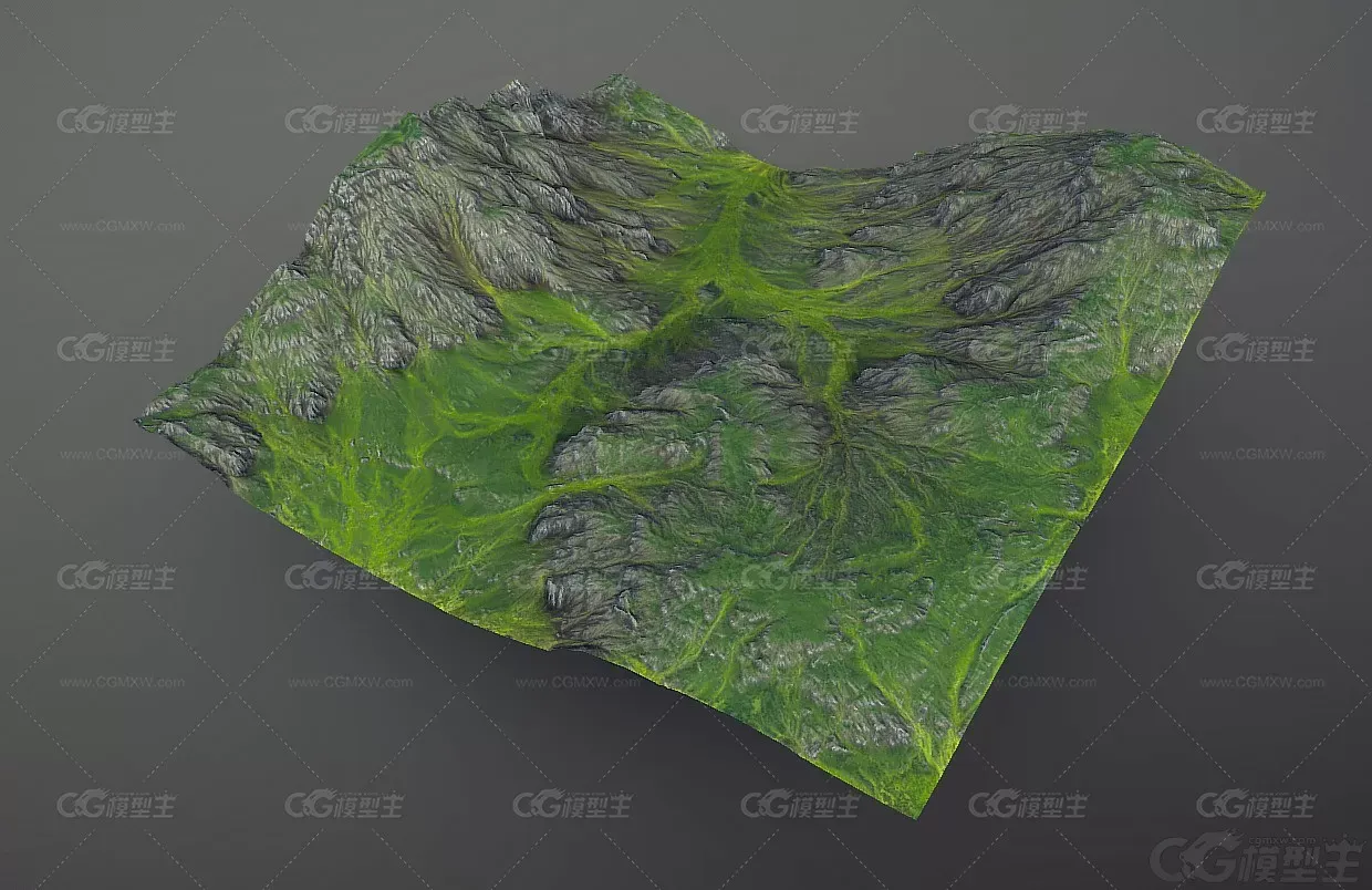 自然地理地形 绿色山地 群山环绕 森林 山地 地形 地貌 峡谷 盆地 山地 山峰 大山丘陵-2