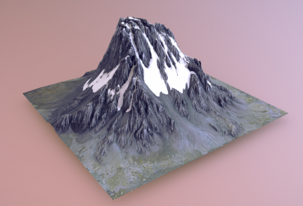 次时代 雪山 雪景 雪峰 冰雪 山脉 山峰 南极 北极 冰川山脉景观 动画AR VR3D模型