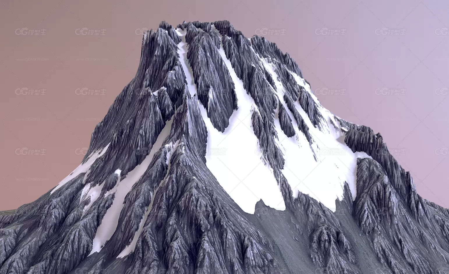 次时代 雪山 雪景 雪峰 冰雪 山脉 山峰 南极 北极 冰川山脉景观 动画AR VR3D模型-3