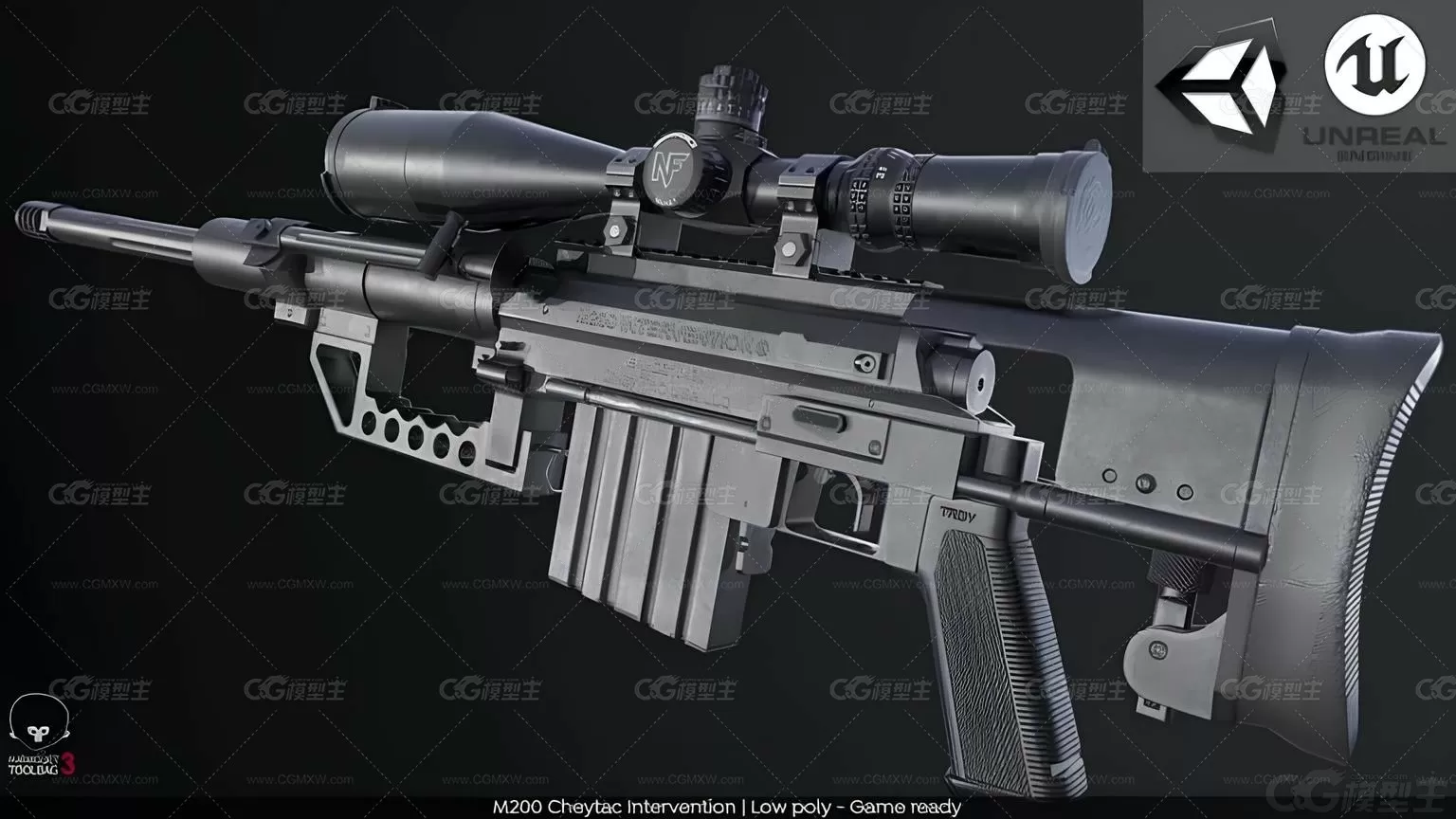 M200 Cheytac M200狙击步枪 手动枪机 枪托 枪械 现代武器 远距离射击 狙击手-1