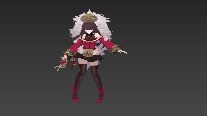 兔女神 兔女郎 女武士 女战士带绑定动画模型-1