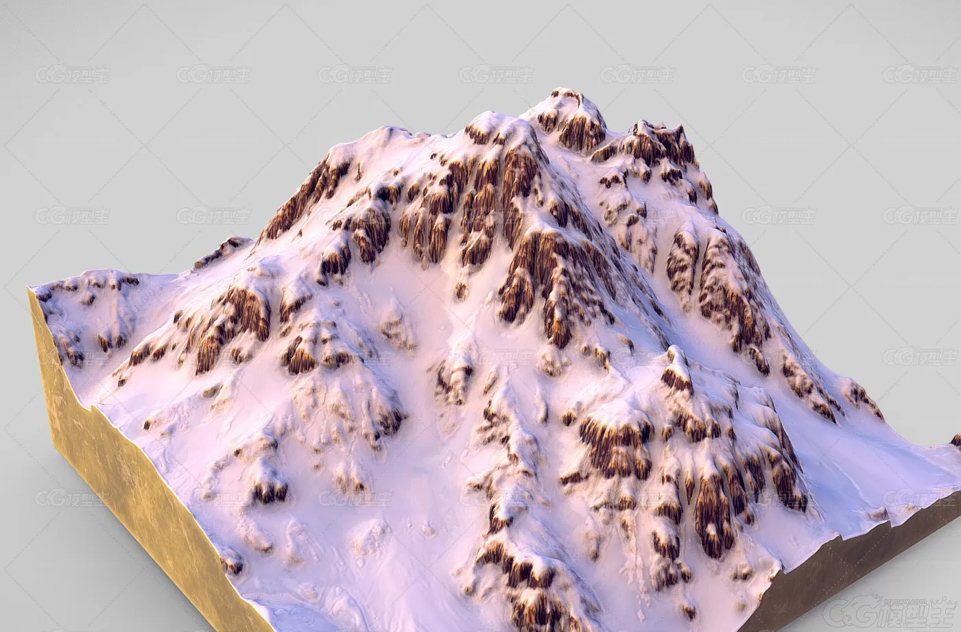 次时代 雪山 雪景 雪峰 冰雪 山脉 山峰 南极 北极 冰川山脉景观 动画AR VR3D模型-3