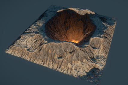 超写实次世代 火山 火山口 山体 岩石 山峰 富士山 高山 丘陵 山地 峡谷 Mounta 星