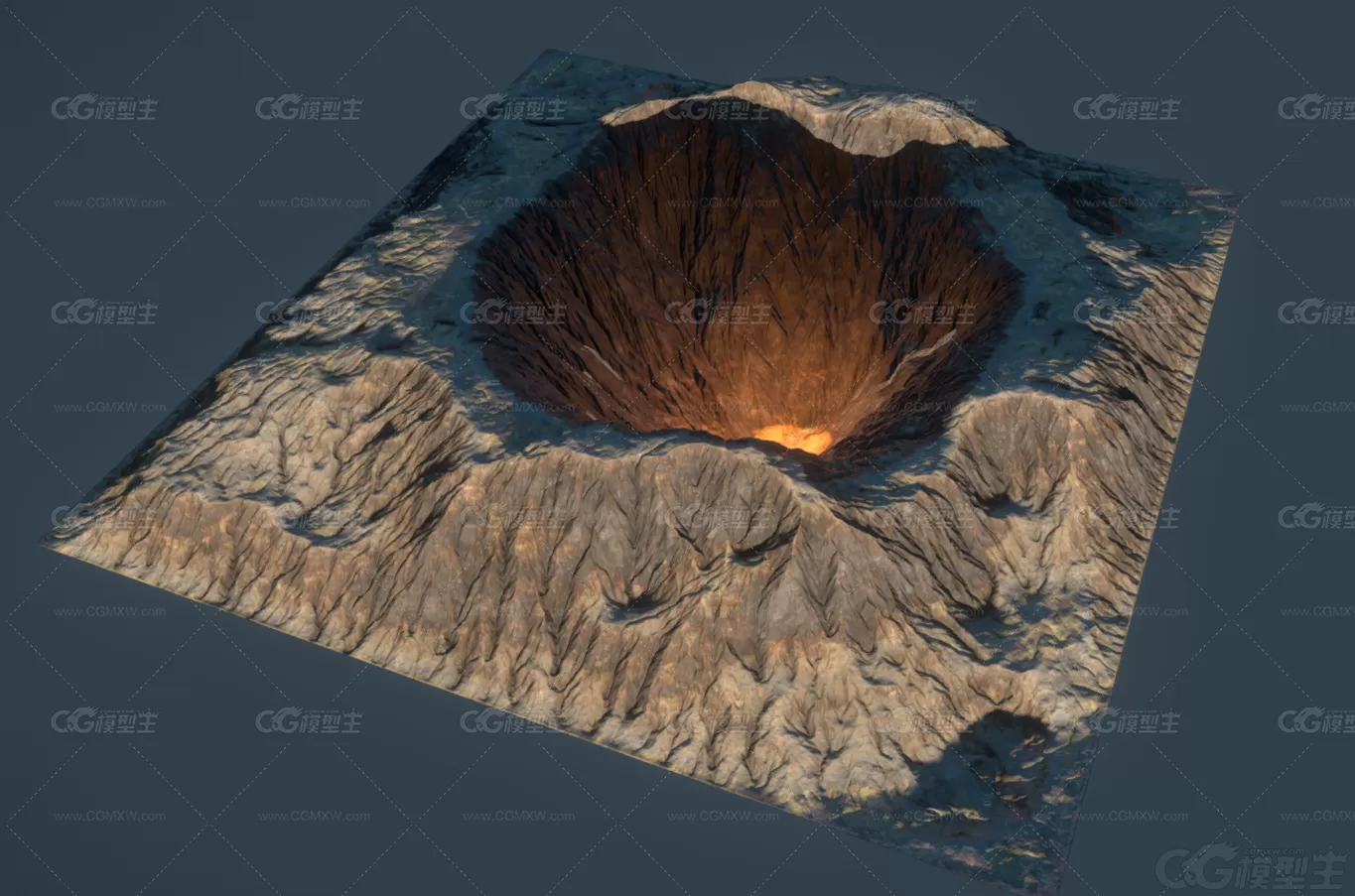 超写实次世代 火山 火山口 山体 岩石 山峰 富士山 高山 丘陵 山地 峡谷 Mounta 星-1