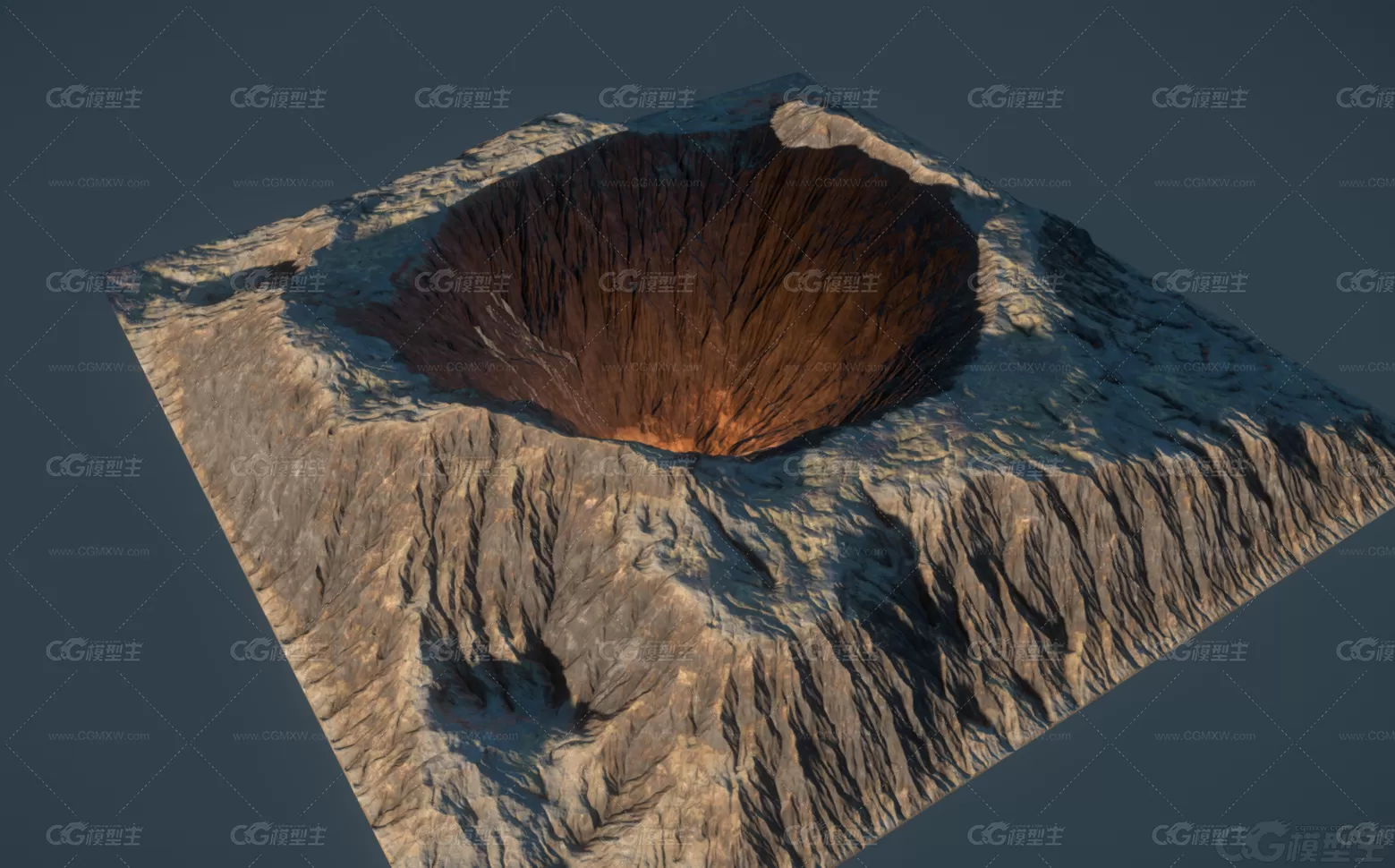 超写实次世代 火山 火山口 山体 岩石 山峰 富士山 高山 丘陵 山地 峡谷 Mounta 星-2