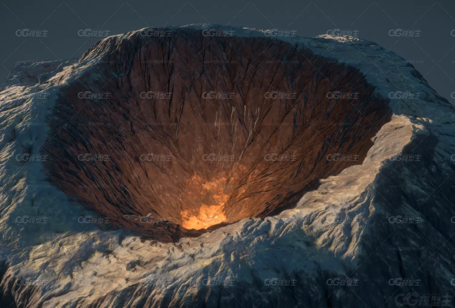 超写实次世代 火山 火山口 山体 岩石 山峰 富士山 高山 丘陵 山地 峡谷 Mounta 星-3