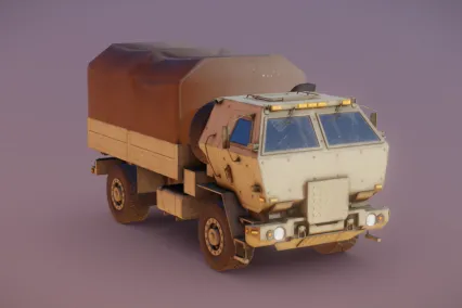 LMTV轻量中型战术车辆 战车 轻型多用途卡车 美国陆军卡车 军用卡车 勤务车辆3D模型