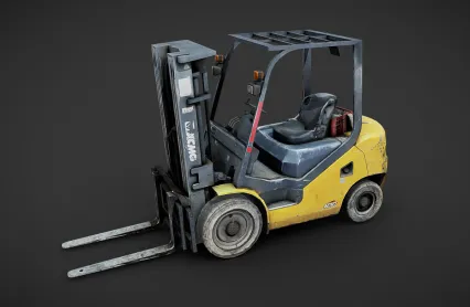 叉车 搬运车辆 PBR材质 次世代 仓库叉车工业装卸车 物流仓储 工程车 卸货车 运输叉车
