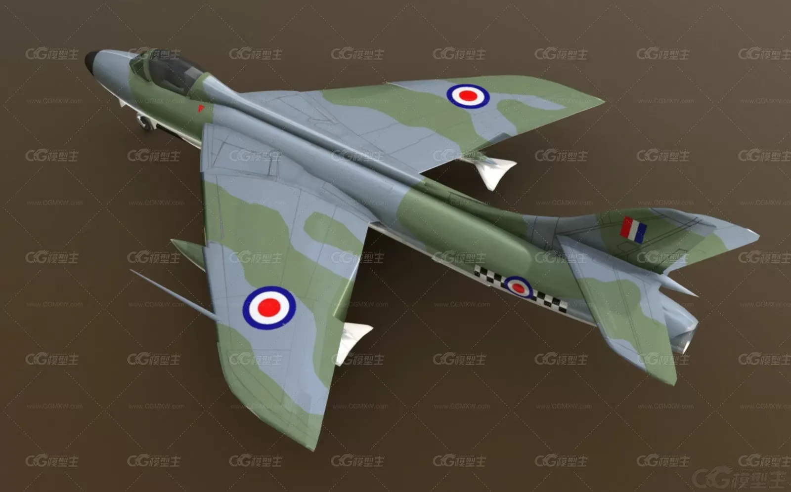 F6 战斗机 二战军用飞机英国战斗机 歼击机 空中战机 轰炸机3D模型-5