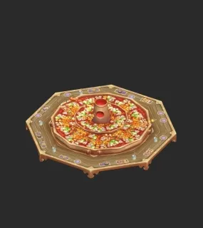 火锅餐桌  美食台 手绘火锅 火锅底料3D模型