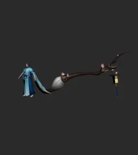 桃花仙君  笔仙 桃花剑仙 仙侠人物 毛笔 古装人物 大侠 侠客3D模型