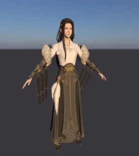 凤霞仙女 白凤族长 古装美女 古代仙女 小仙子 部落公主 美女公主3D模型