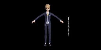 二次元男孩 卡通男孩 王子 日韩风格  动漫  高富帅 卡通男孩3D模型