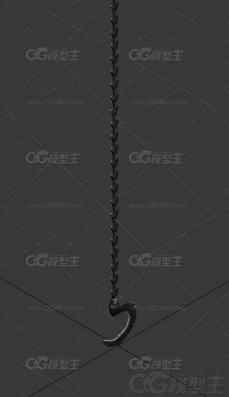 钩子 铁链 锁链 链子 钩子游戏武器道具3D模型-3