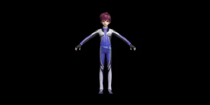 白勇太  QQ飞车  小橘子  机车少年  赛车男孩 卡通小男孩 少年赛车手3D模型