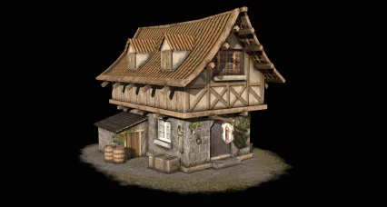 木屋 中世纪房屋 中世纪村庄 中世纪建筑 古代村落 民房 木板房 客栈 瓦房 棚屋 阁楼