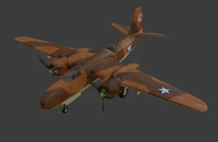 A-20攻击机 轰炸机 美式战机 二战战斗机 二战战斗飞机 3D模型