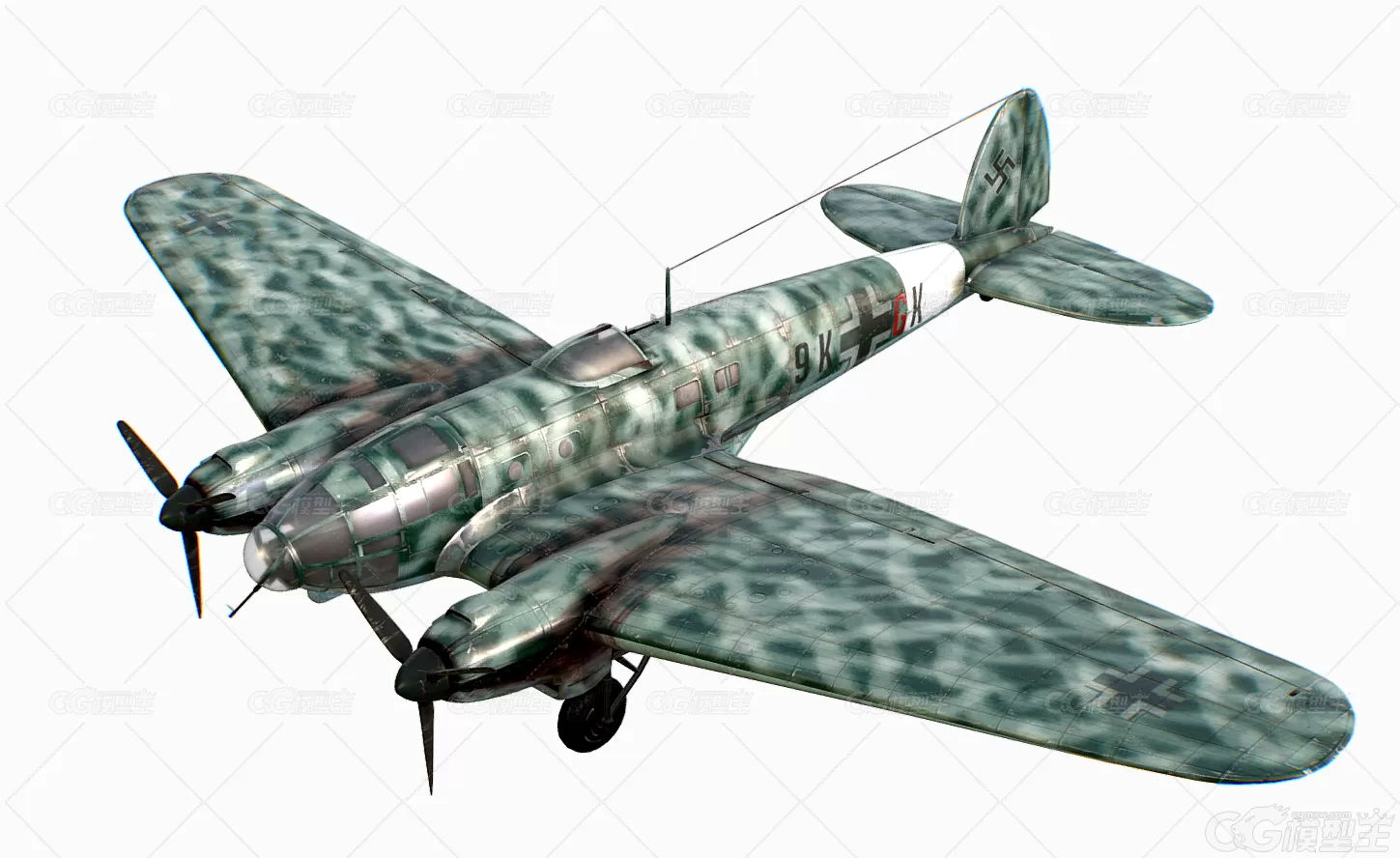 德国中型轰炸机 德国HE-111轰炸机 德国二战轰炸机飞机 Heinkel He111纳粹主力轰炸机-1