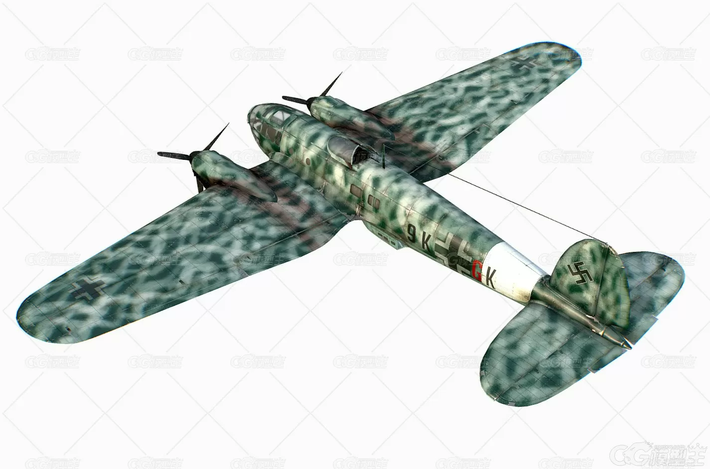 德国中型轰炸机 德国HE-111轰炸机 德国二战轰炸机飞机 Heinkel He111纳粹主力轰炸机-3