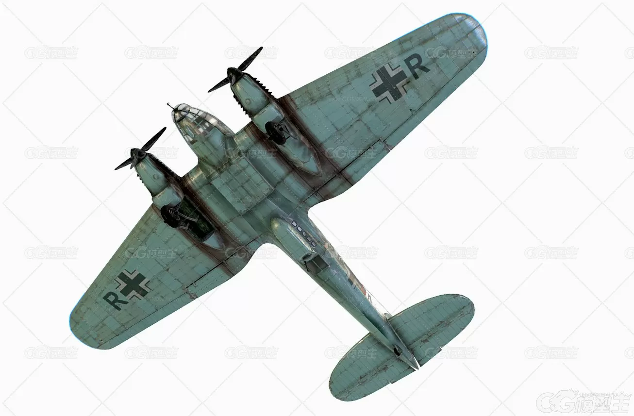 德国中型轰炸机 德国HE-111轰炸机 德国二战轰炸机飞机 Heinkel He111纳粹主力轰炸机-5