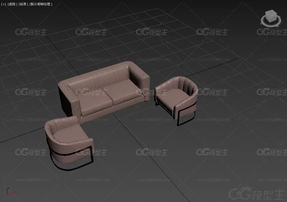 沙发 皮质沙发 双人沙发 欧式沙发 现代沙发 布艺沙发3D模型-8