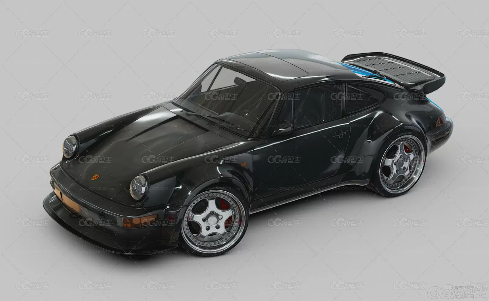 保时捷 911 Turbo 1993超级跑车 赛车 超跑 经典跑车 保时捷汽车3D模型-1