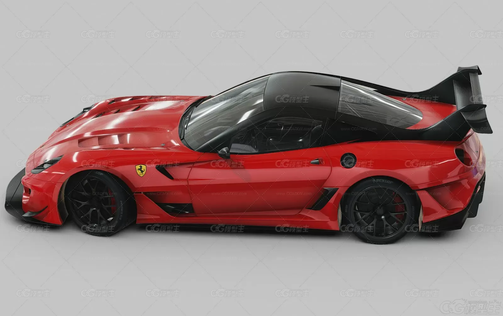 法拉利Ferrari 599XX EVO超级跑车 赛车 豪华汽车 红色跑车 法拉利汽车3D模型-2