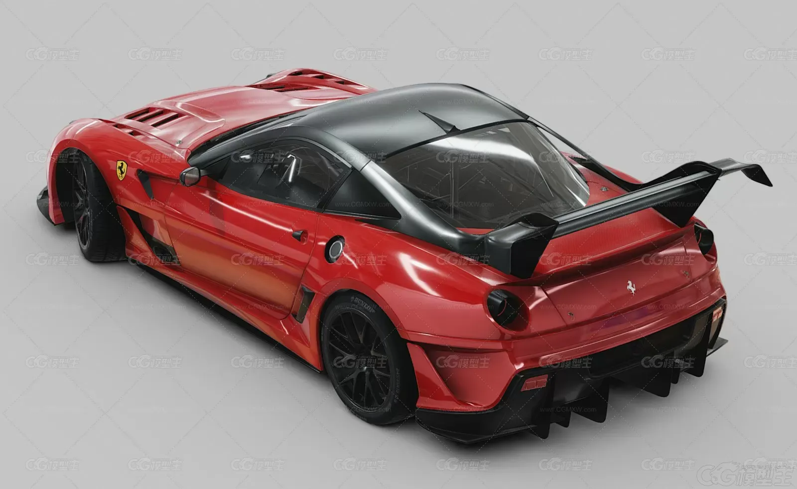 法拉利Ferrari 599XX EVO超级跑车 赛车 豪华汽车 红色跑车 法拉利汽车3D模型-3