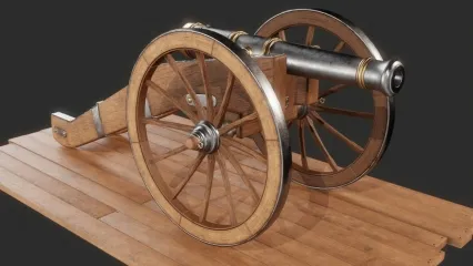 轮式大炮 古代火炮 中世纪大炮 红衣大炮 火炮3D模型