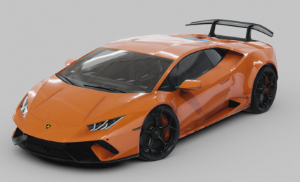 兰博基尼Lamborghini Huracan Perfomante超级跑车赛车豪华汽车超跑兰博基尼汽车3D模型