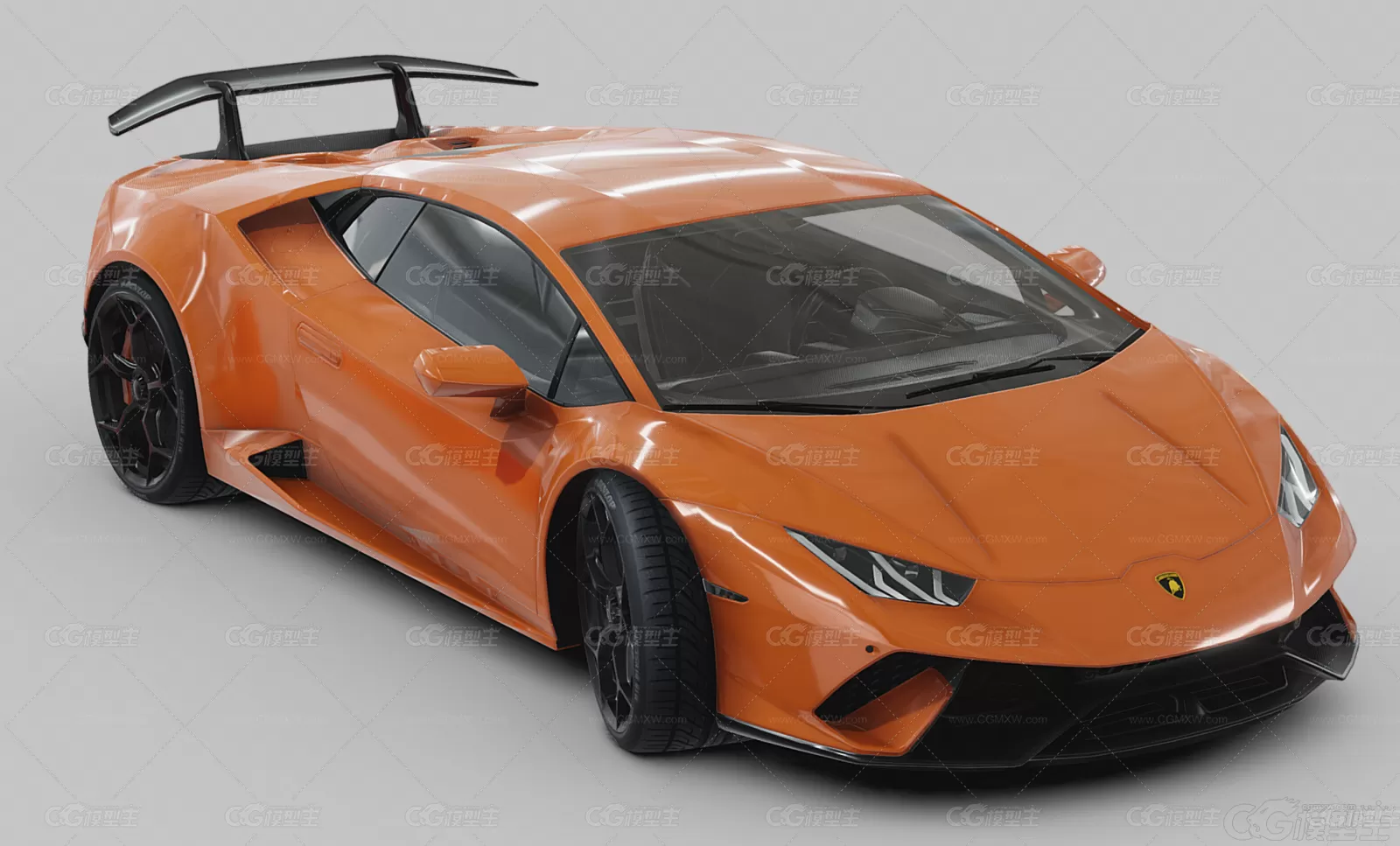 兰博基尼Lamborghini Huracan Perfomante超级跑车赛车豪华汽车超跑兰博基尼汽车3D模型-5