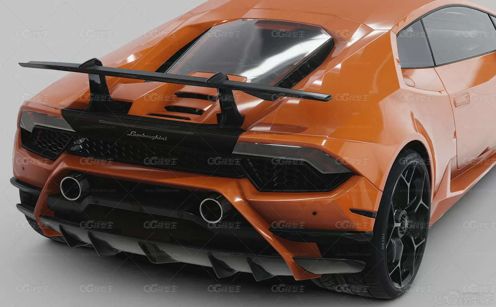 兰博基尼Lamborghini Huracan Perfomante超级跑车赛车豪华汽车超跑兰博基尼汽车3D模型-6