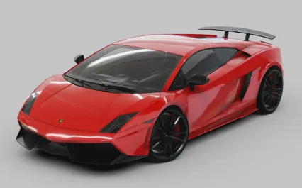 兰博基尼Lamborghini 超级跑车赛车豪华汽车红色跑车超跑兰博基尼汽车3D模型