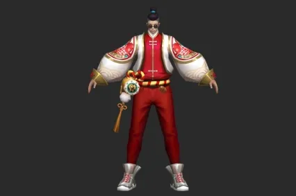 嘻哈男  炫酷仔 福气男孩 中国风男孩 国风服装 潮流男孩3D模型