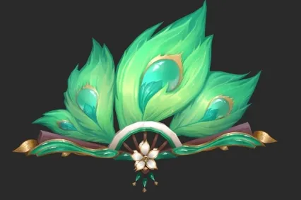 翠绿羽翼扇 蒲扇  羽毛扇 翡翠宝扇 孔雀扇子 仙扇 法器 仙侠武器 仙扇子3D模型