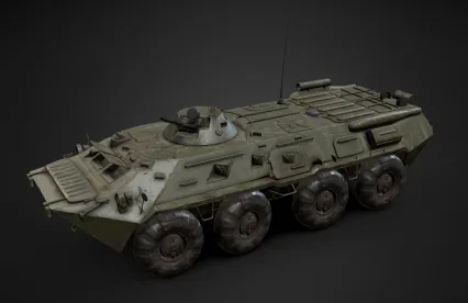 PBR次世代 装甲车 坦克车 越野车 军事车辆 苏联装甲车 btr-80 轮式装甲车 战争武器