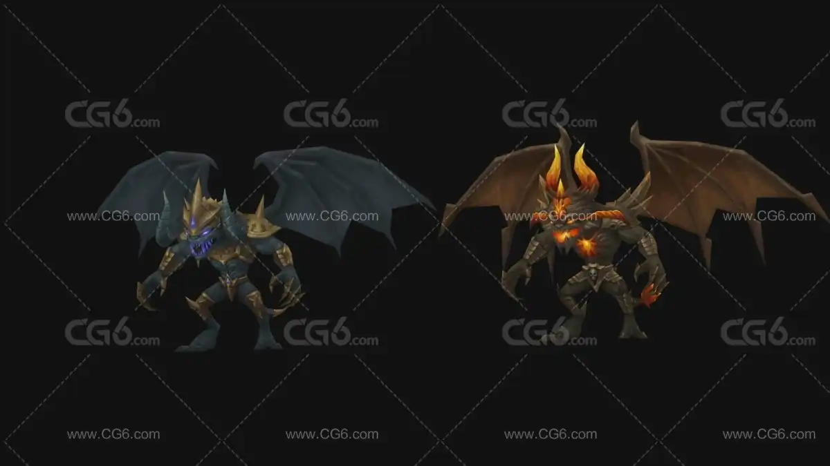 蝙蝠怪物   恐怖蝙蝠兽 炎魔 火龙魔王 魔兵 妖怪 妖王 妖兽3D模型-1