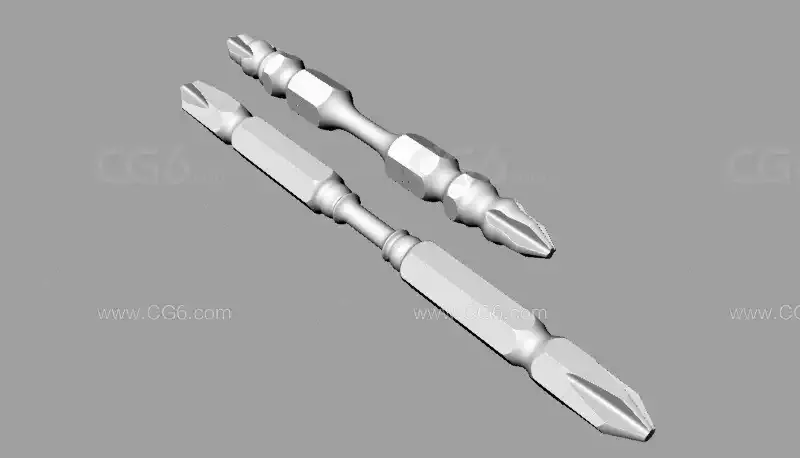 五金工具 电钻 电钻批头 十字批头 钨钢批头 obj格式 可导入Maya C4D 3dsmax-4