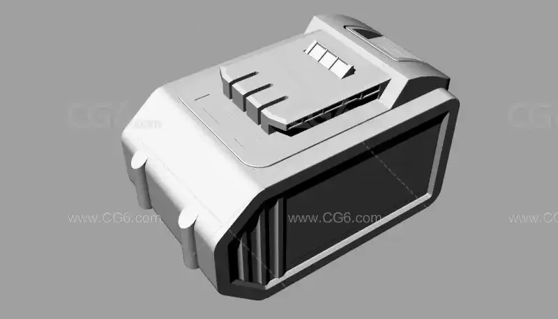 五金工具 电钻锂电池 obj格式 可导入Maya C4D 3dsmax-5