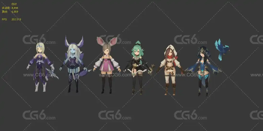 魔仙女团  简模魔山女童 魔女 妖女 女妖 美女刺客 狐妖 女巫师 女魔法师 女部落战士-5